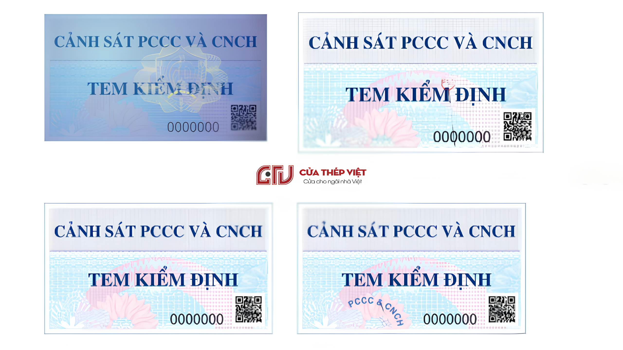 Cua chong chay voi nhan thong tin ngay san xuat MFD va chung nhan an toan